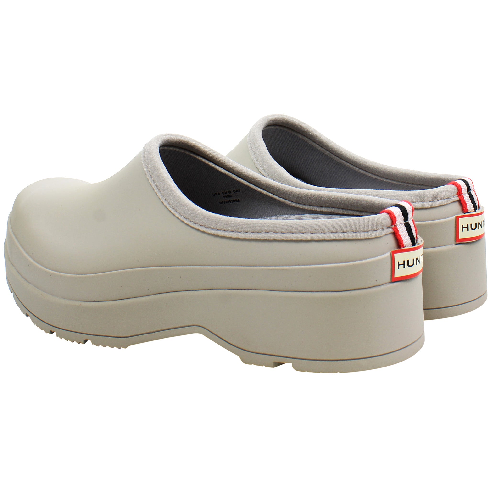 Hunter Play Lined Mens White Clogs