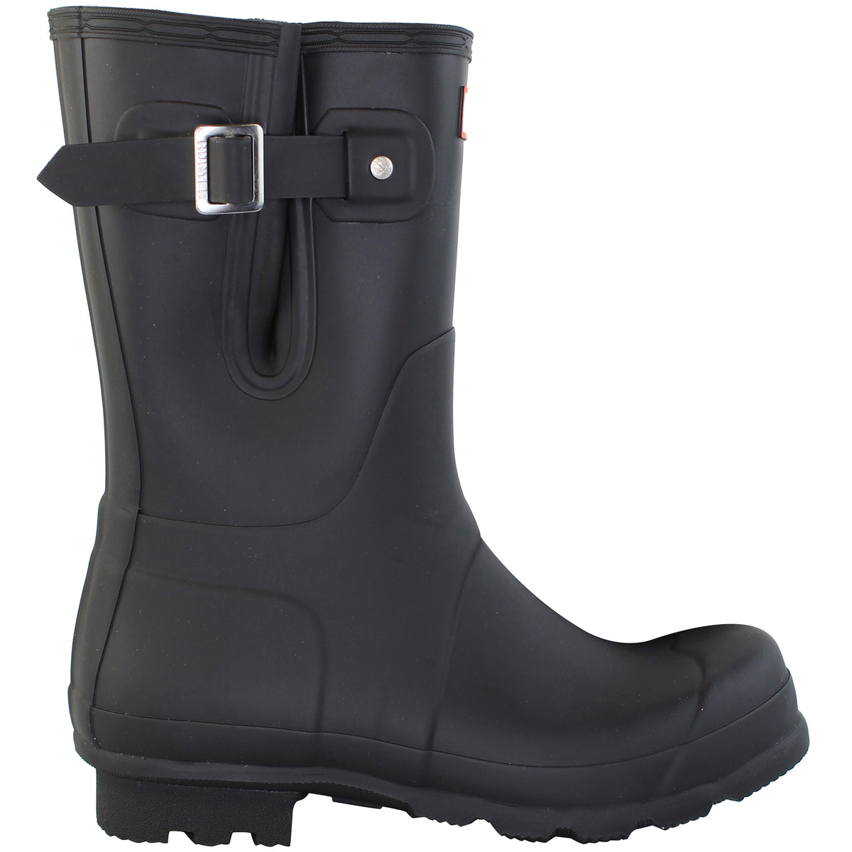 Hunter Original Side ADJ Short Mens Black Wellington Boots