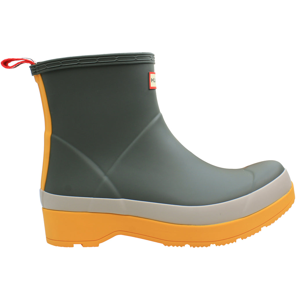 Hunter Play Short Mens Grey Wellington Boots