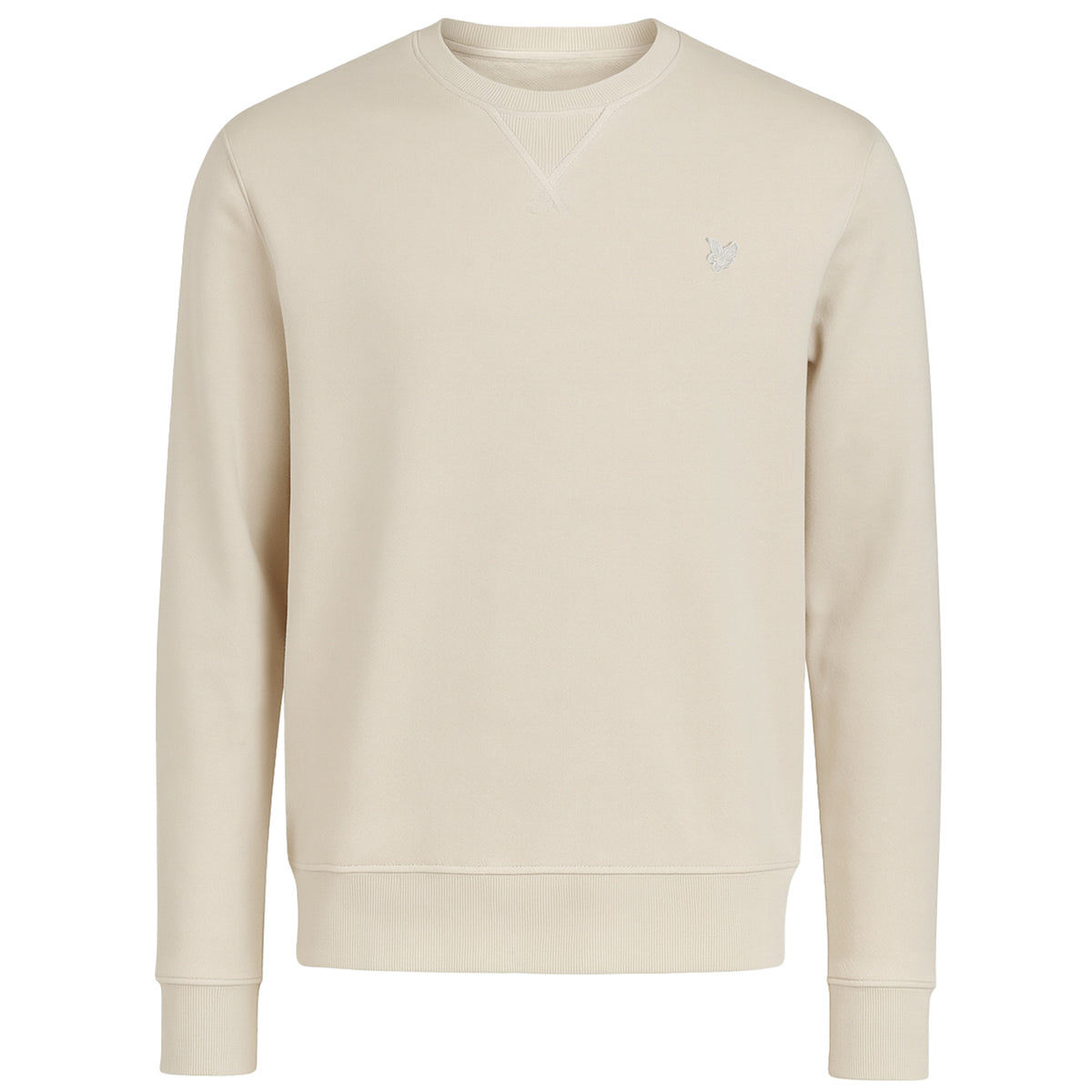 Lyle & Scott Tonal Eagle Mens Beige Sweater