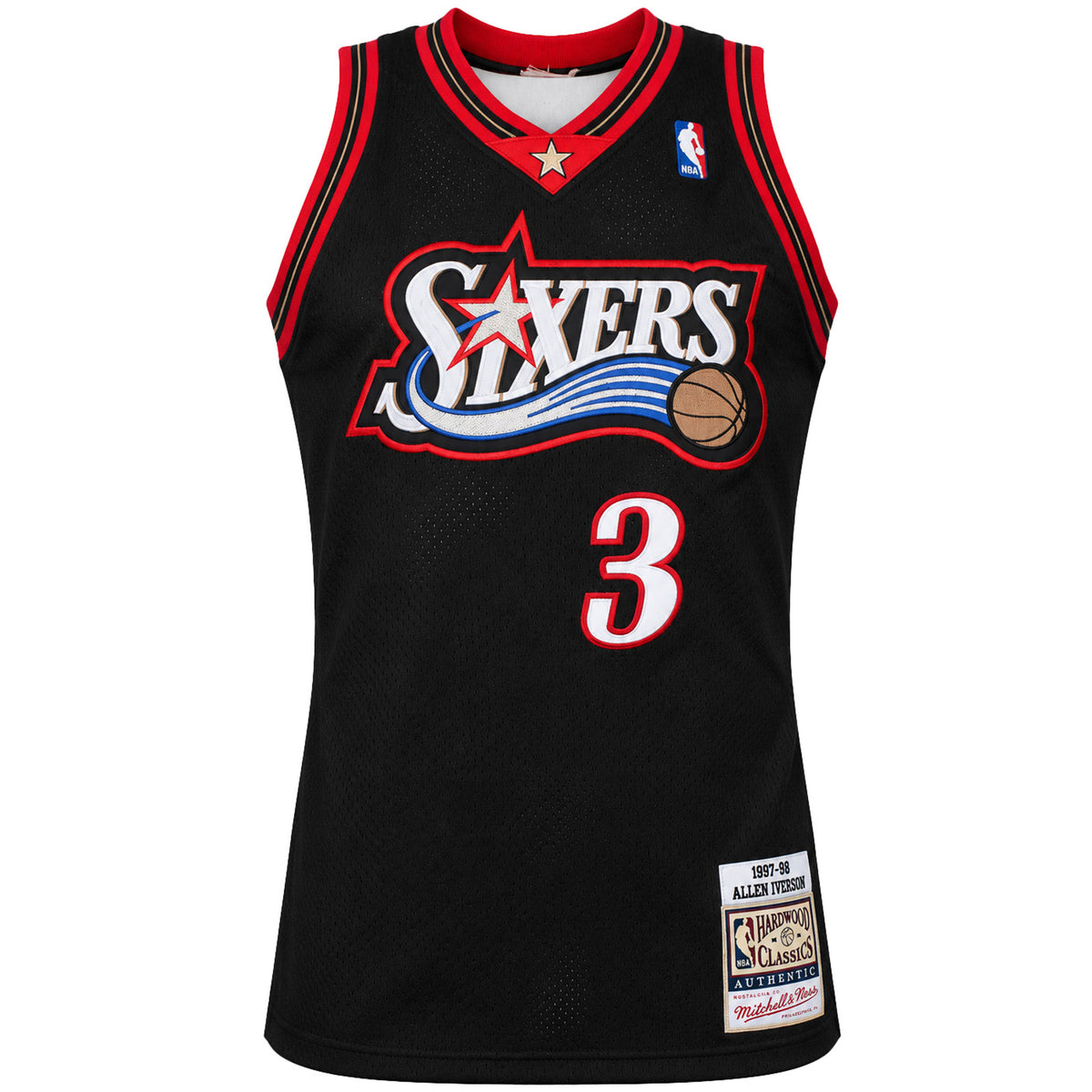 Mitchell & Ness NBA Philadelphia 76ers #Iverson Mens Black Vest