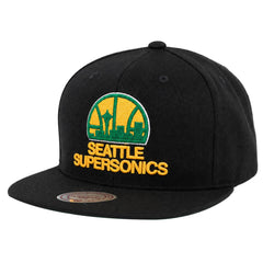 Mitchell & Ness NBA Seattle SuperSonics Wool Solid Black Cap