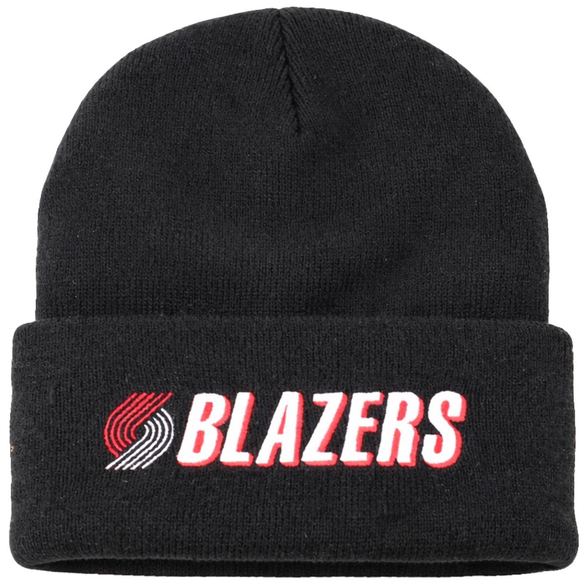 Mitchell & Ness NBA Portland Trail Blazers Team Logo Cuff Black Beanie