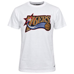 Mitchell & Ness NBA Philadelphia 76ers Logo Table Mens White T-Shirt