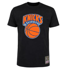 Mitchell & Ness NBA New York Knicks Team Logo Trade Mens Black T-Shirt