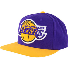 Mitchell & Ness NBA Los Angeles Lakers XL Logo 2 Tone Purple/Yellow Cap