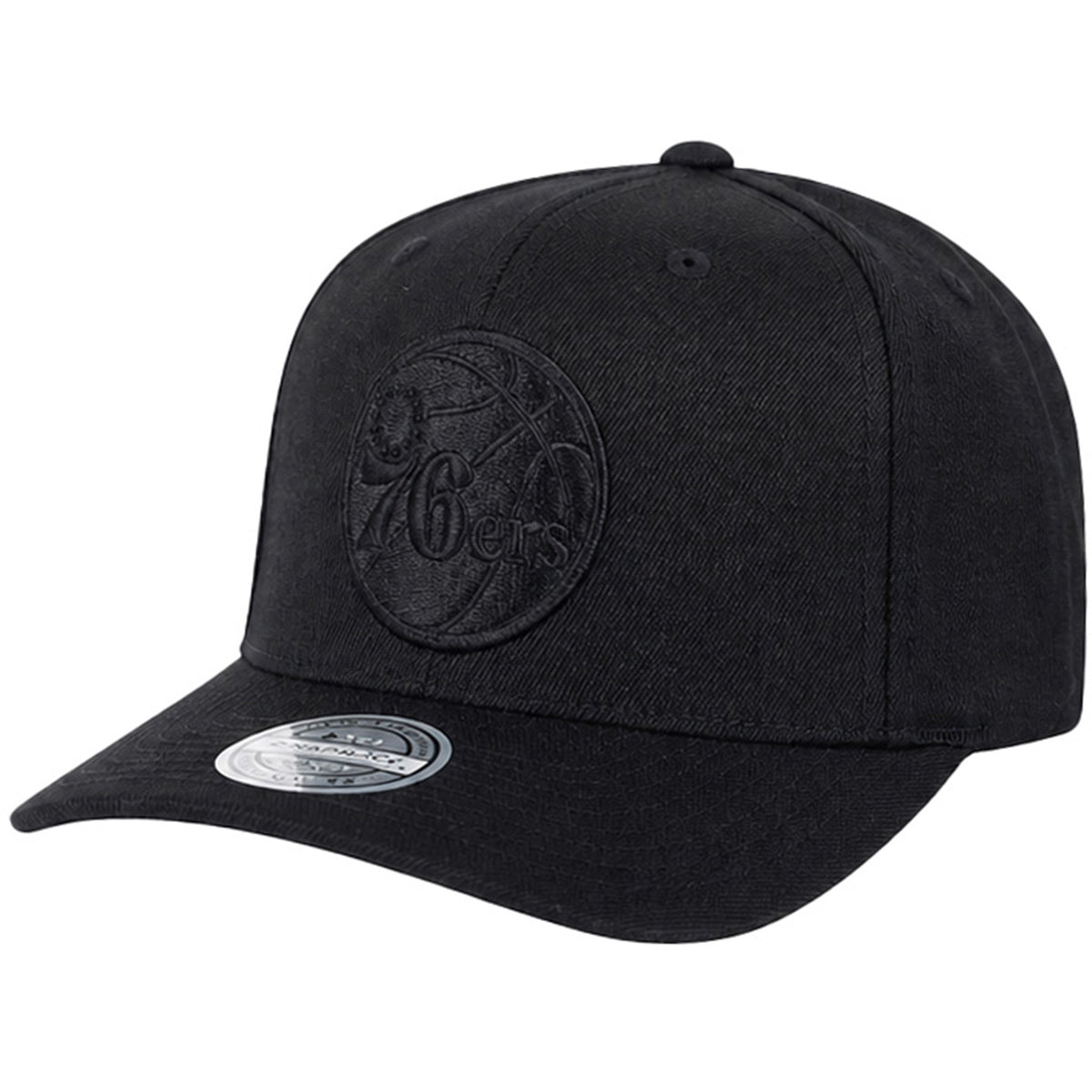 Mitchell & Ness NBA Philadelphia 76ers Outline Logo Black Cap