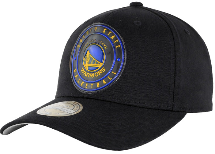 Mitchell & Ness NBA Golden State Warriors Circle Weald Patch Black Cap