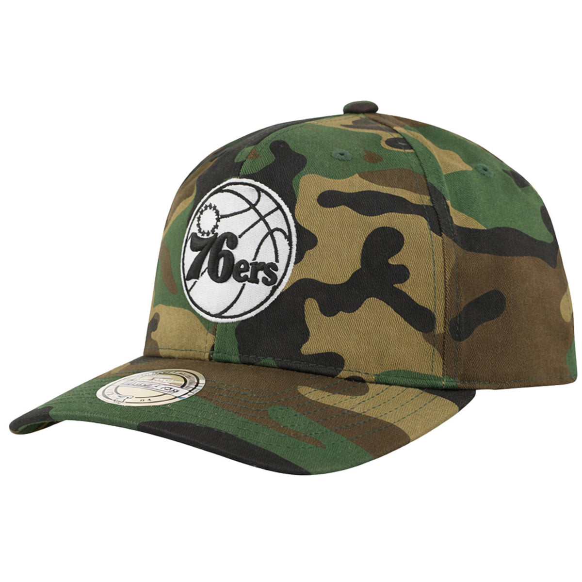 Mitchell & Ness NBA Philadelphia 76ers Logo Camo Green Cap