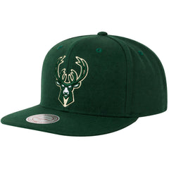 Mitchell & Ness NBA Milwaukee Bucks Solid Team Colour Green Cap