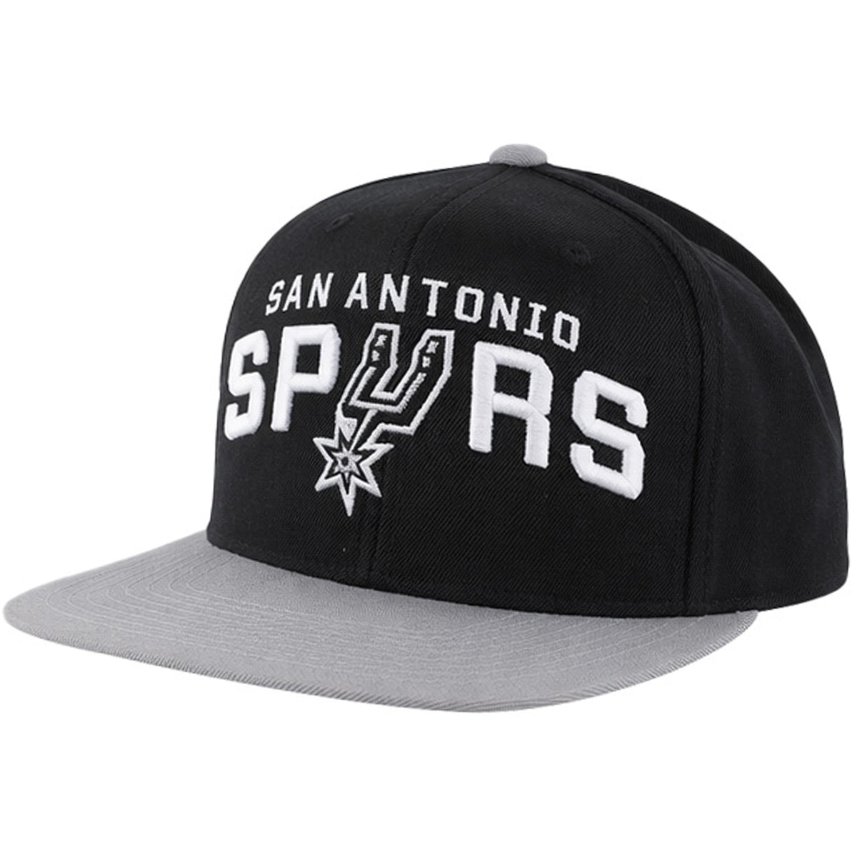 Mitchell & Ness NBA San Antonio Spurs XL Logo 2-Tone Black/Grey Cap