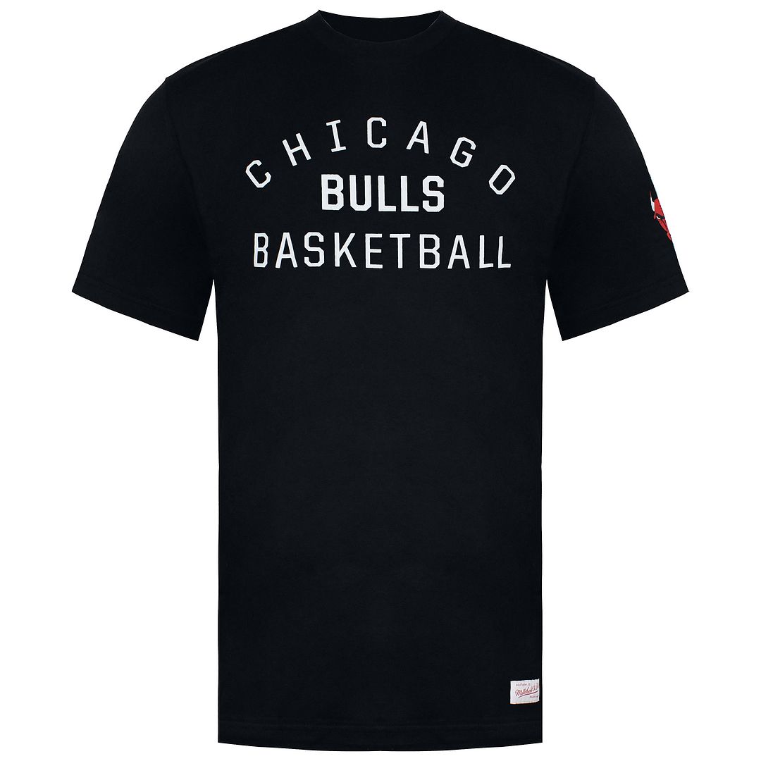 Mitchell & Ness Chicago Bulls Black Mens T-Shirt