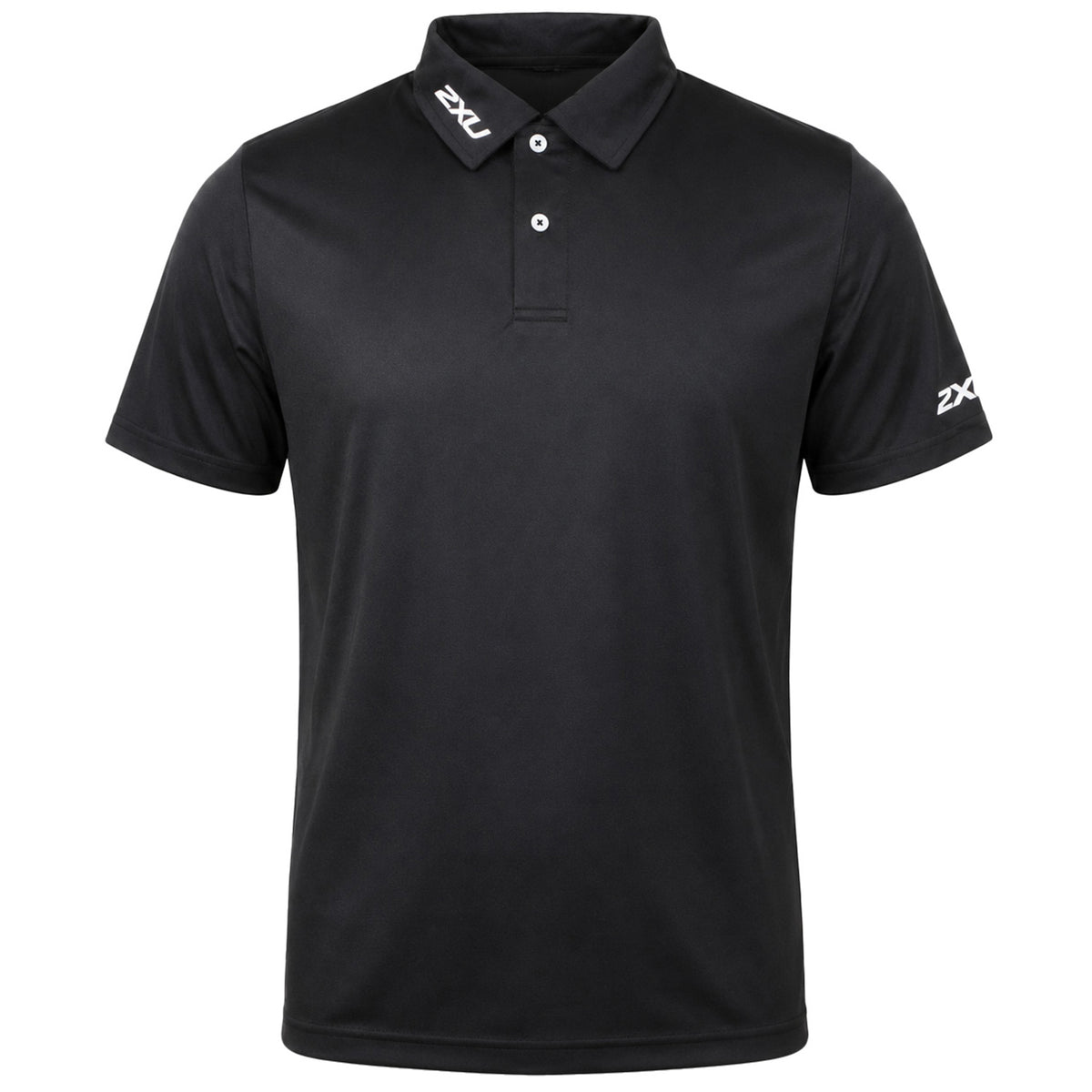2XU Tech Mens Black Polo Shirt