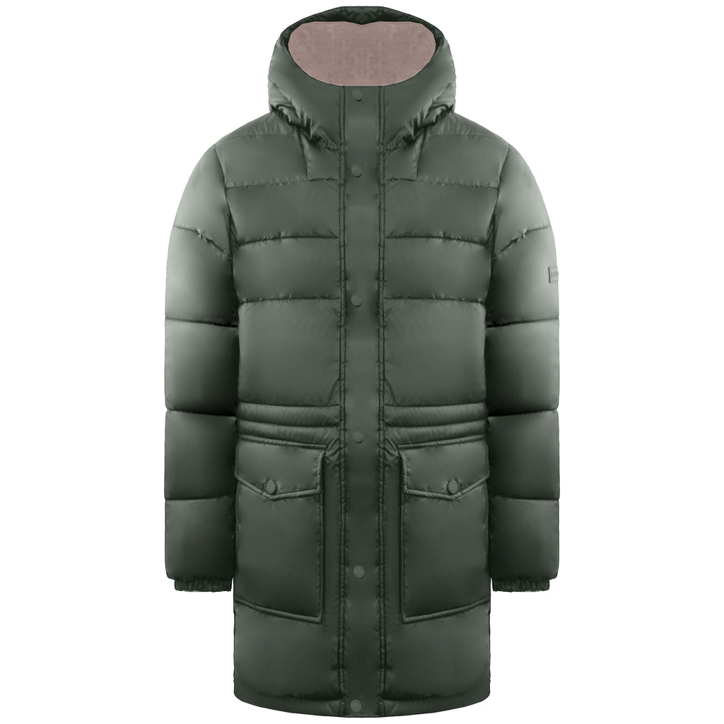 Hunter Interpid Mid Mens Grey Puffer Coat