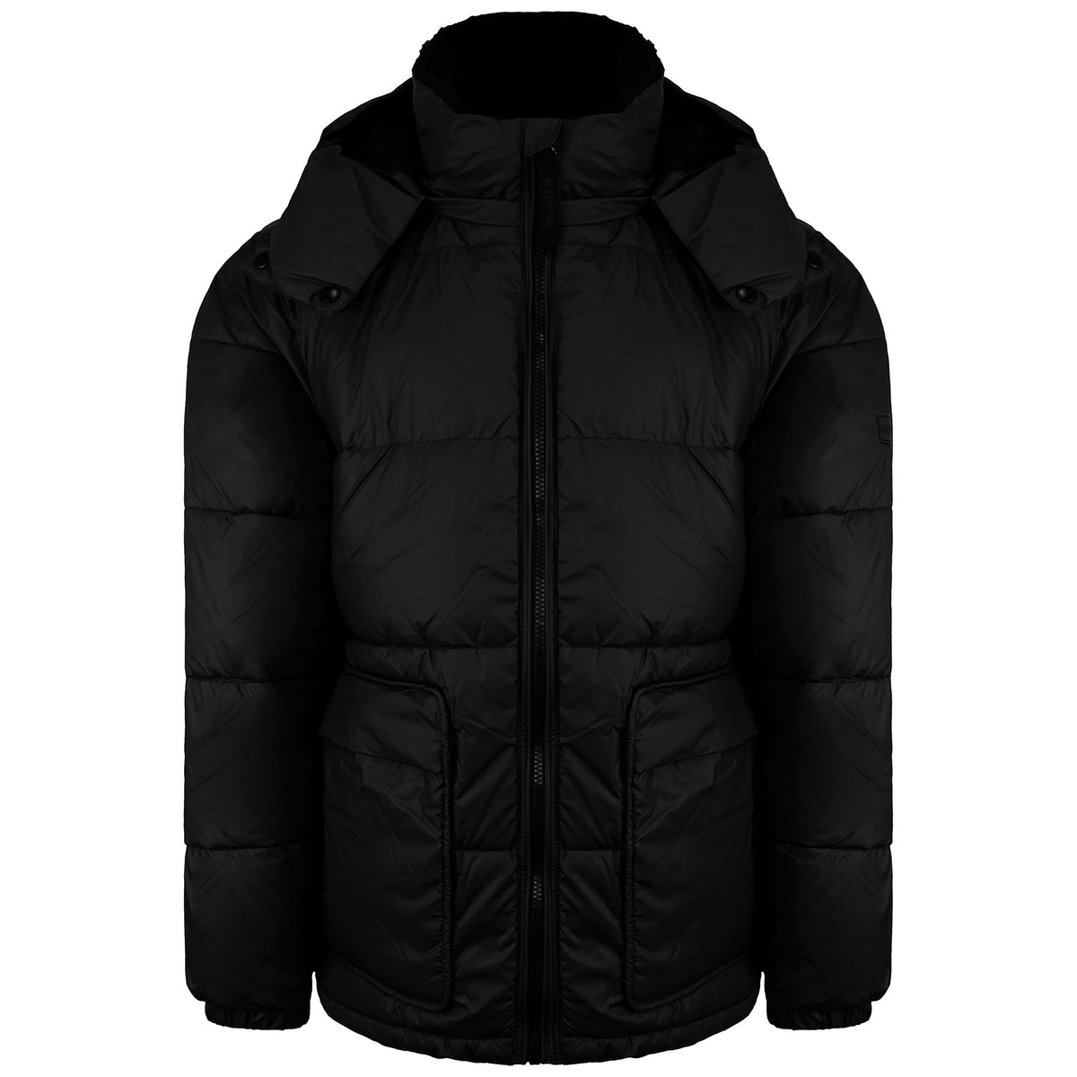 Hunter Interpid Mid Mens Black Puffer Coat