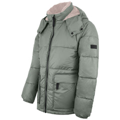 Hunter Interpid Mid Mens Grey Puffer Coat