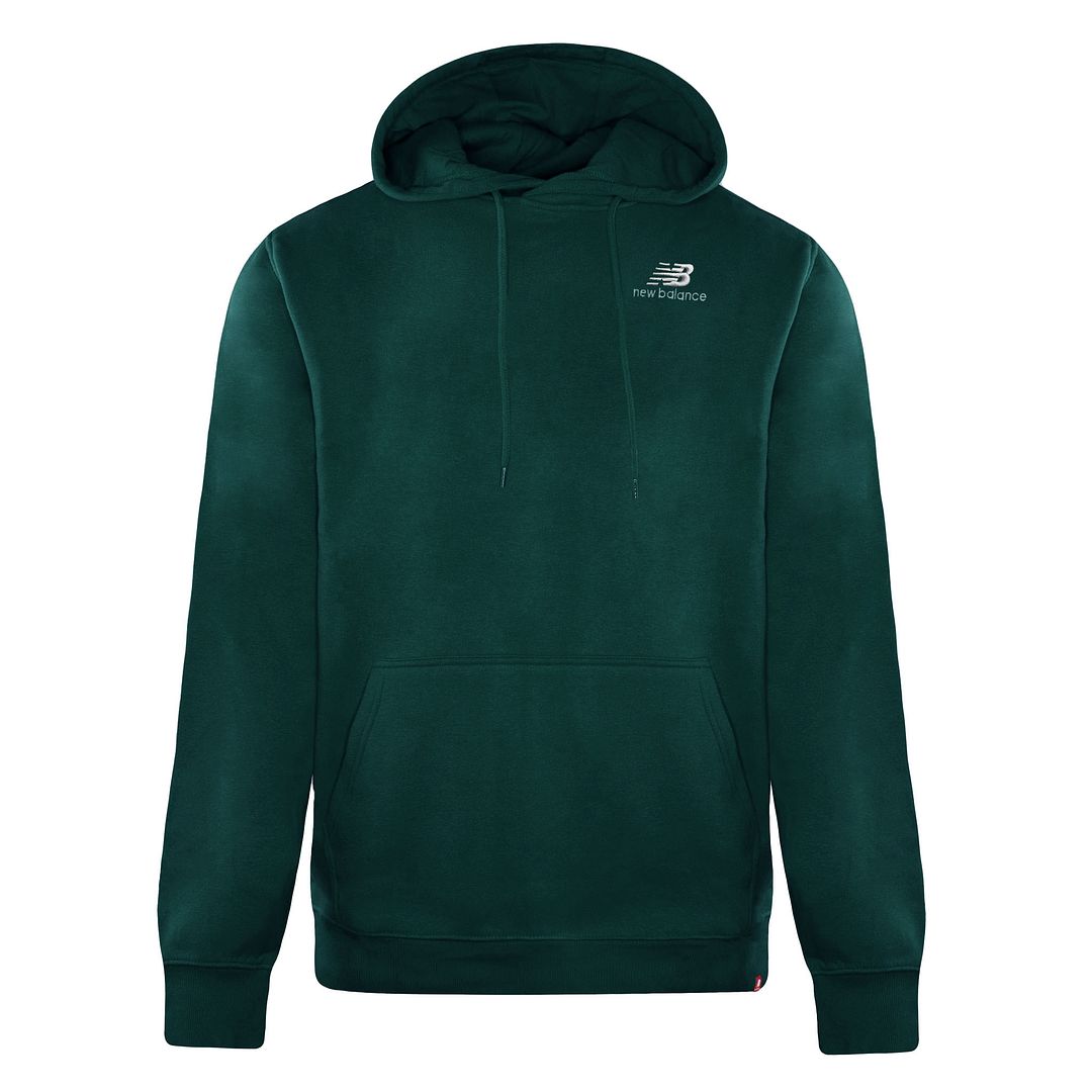 New Balance Embroidered Mens Green Hoodie