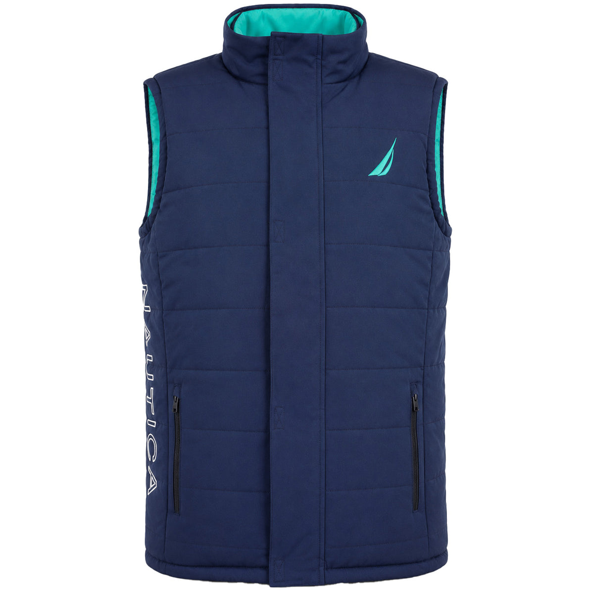 Nautica Tamar Mens Navy/Green Reversible Gilet