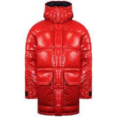 The North Face BRNLB Mens Red Down Parka Jacket