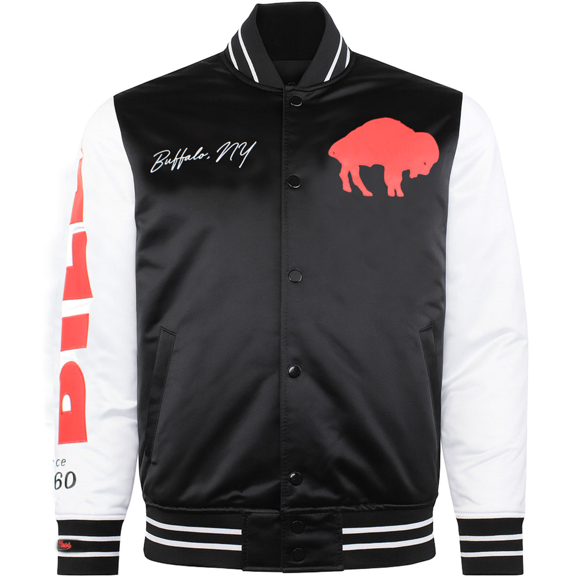 Mitchell & Ness NFL Buffalo Bills Mens Satin Bomber Jacket