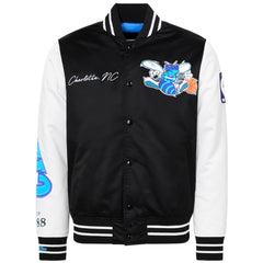 Mitchell & Ness NBA Charlotte Hornets Mens Satin Bomber Jacket