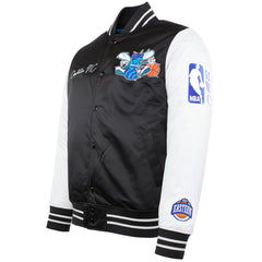 Mitchell & Ness NBA Charlotte Hornets Mens Satin Bomber Jacket