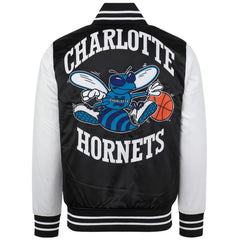Mitchell & Ness NBA Charlotte Hornets Mens Satin Bomber Jacket