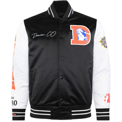 Mitchell & Ness NFL Denver Broncos Mens Satin Bomber Jacket