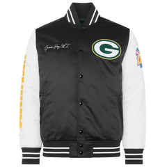Mitchell & Ness NFL Green Bay Packers Mens Satin Bomber Jacket