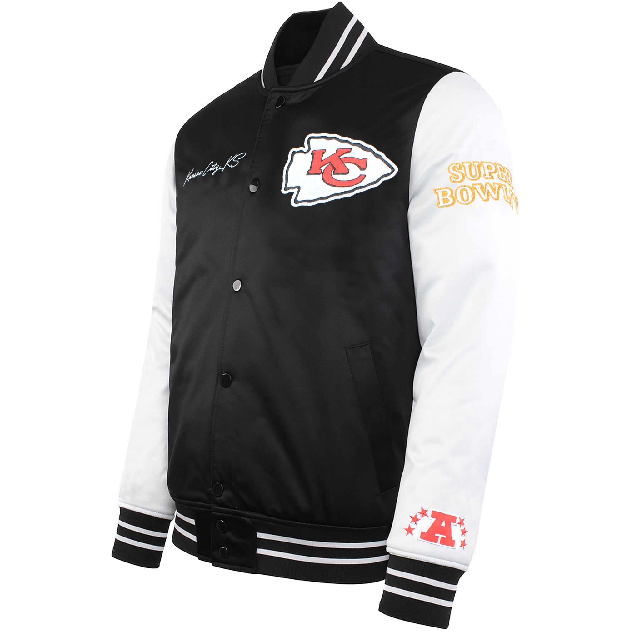 Mitchell & Ness NFL Kansas City Chiefs Mens Satin Bomber Jacket