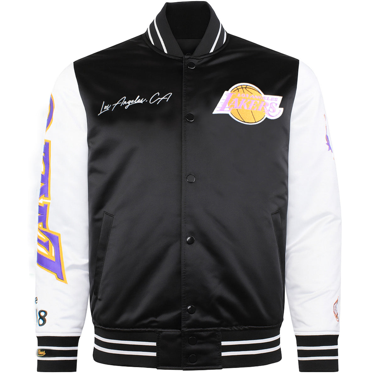 Mitchell & Ness NBA Los Angeles Lakers Mens Satin Bomber Jacket