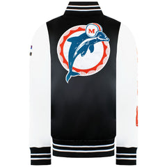 Mitchell & Ness NFL Miami Dolphins Mens Satin Bomber Jacket