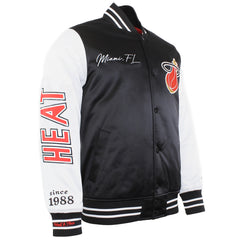 Mitchell & Ness NBA Miami Heat Mens Satin Bomber Jacket