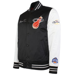 Mitchell & Ness NBA Miami Heat Mens Satin Bomber Jacket