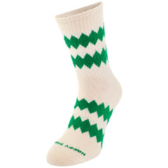 Happy Socks 1-Pack Off White ZigZag 3/4 Crew