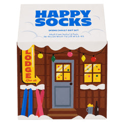 Happy Socks 2-Pack Multicolour Skiing Chalet Gift Set