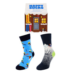 Happy Socks 2-Pack Multicolour Skiing Chalet Gift Set