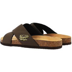Penguin Pack Mens Brown Sliders