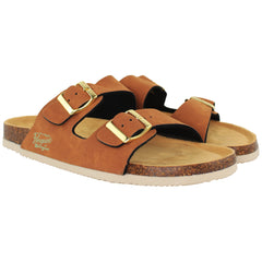 Penguin Port 2 Womens Tan Sliders