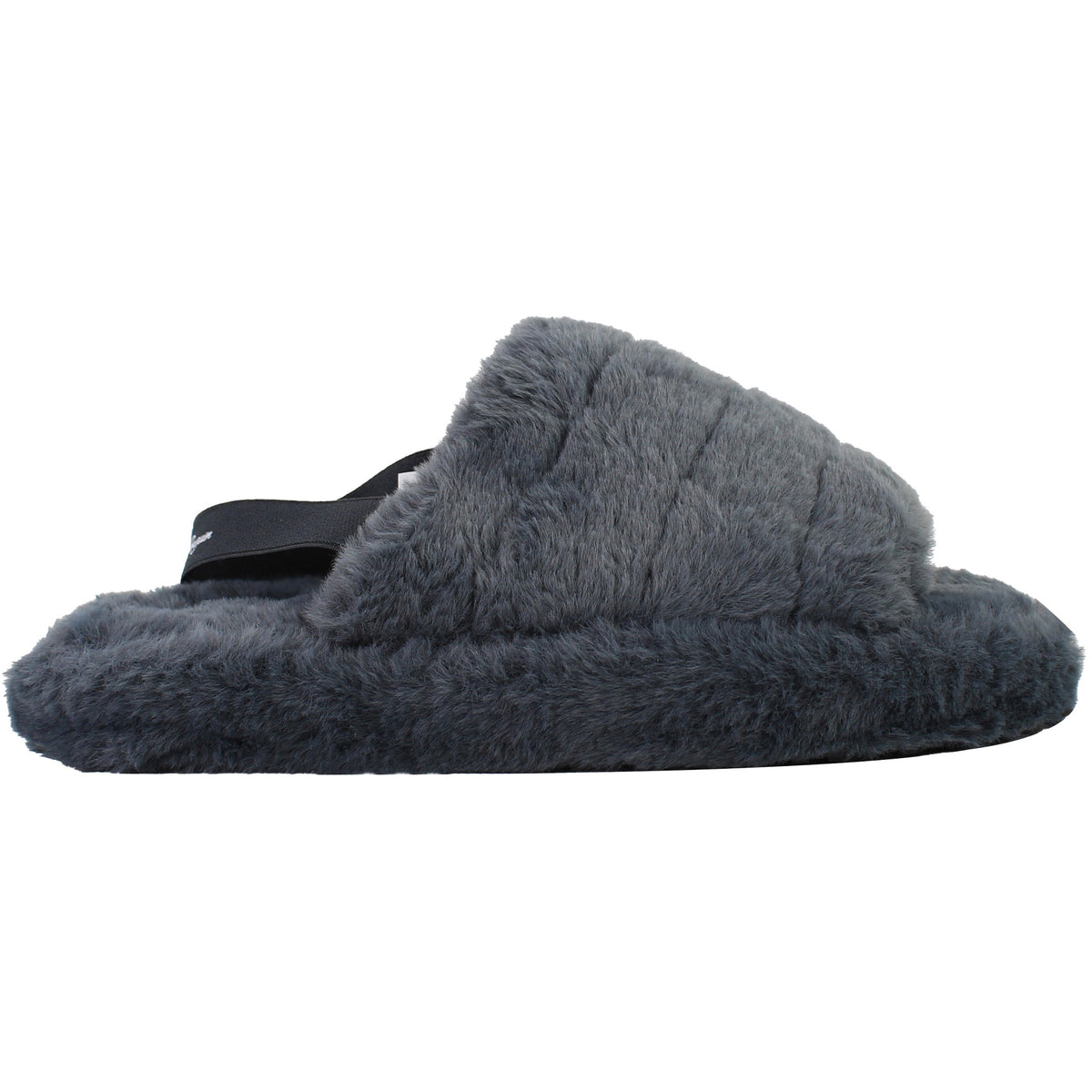 Penguin 2 Fluffy Kids Grey Slippers