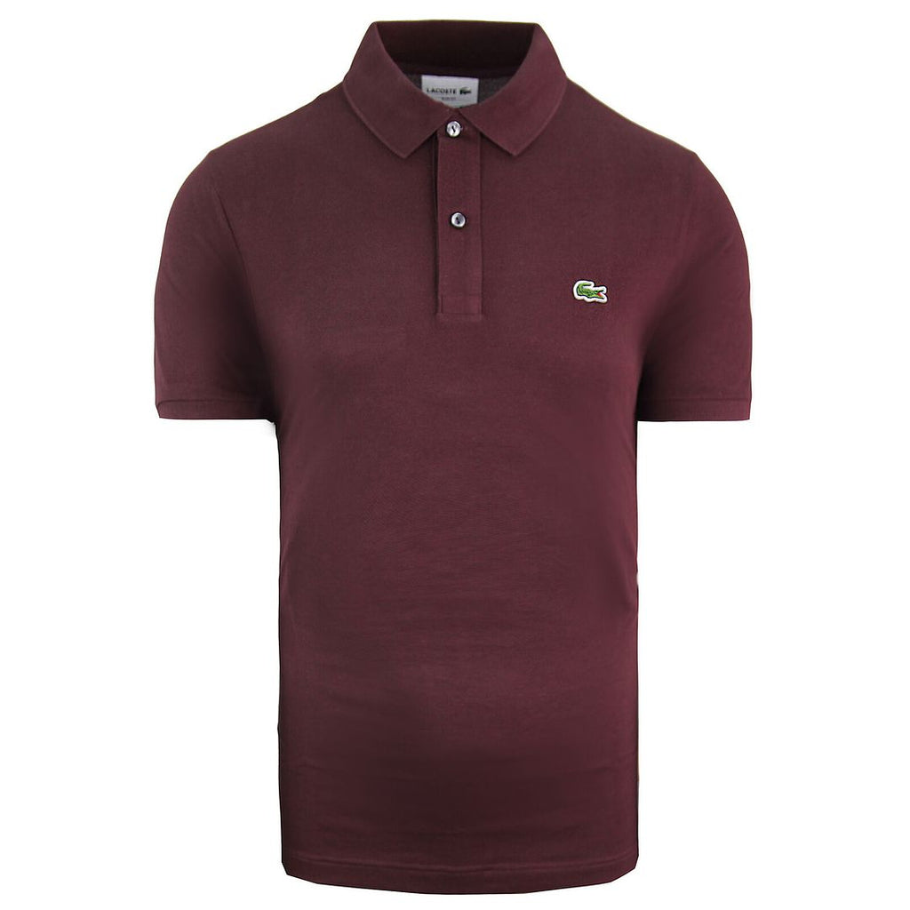 Lacoste Slim Fit Mens Burgundy Polo Shirt