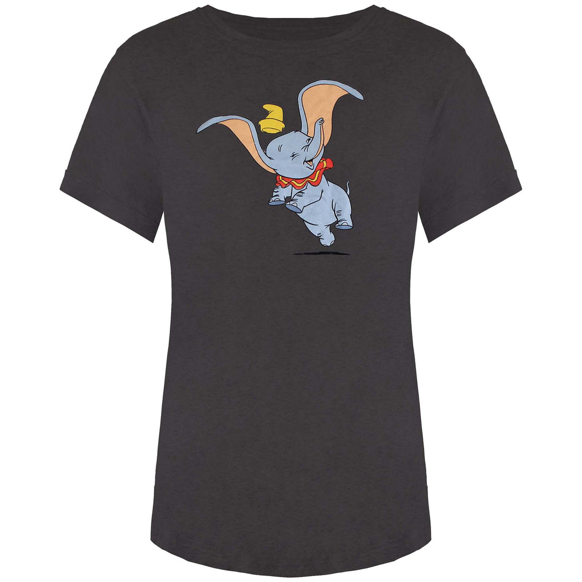 Disney Happy Dumbo Womens Dark Grey T-Shirt