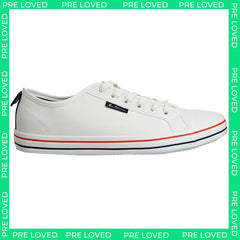 Ben Sherman Lowell Mens White Plimsolls Dirty Sole
