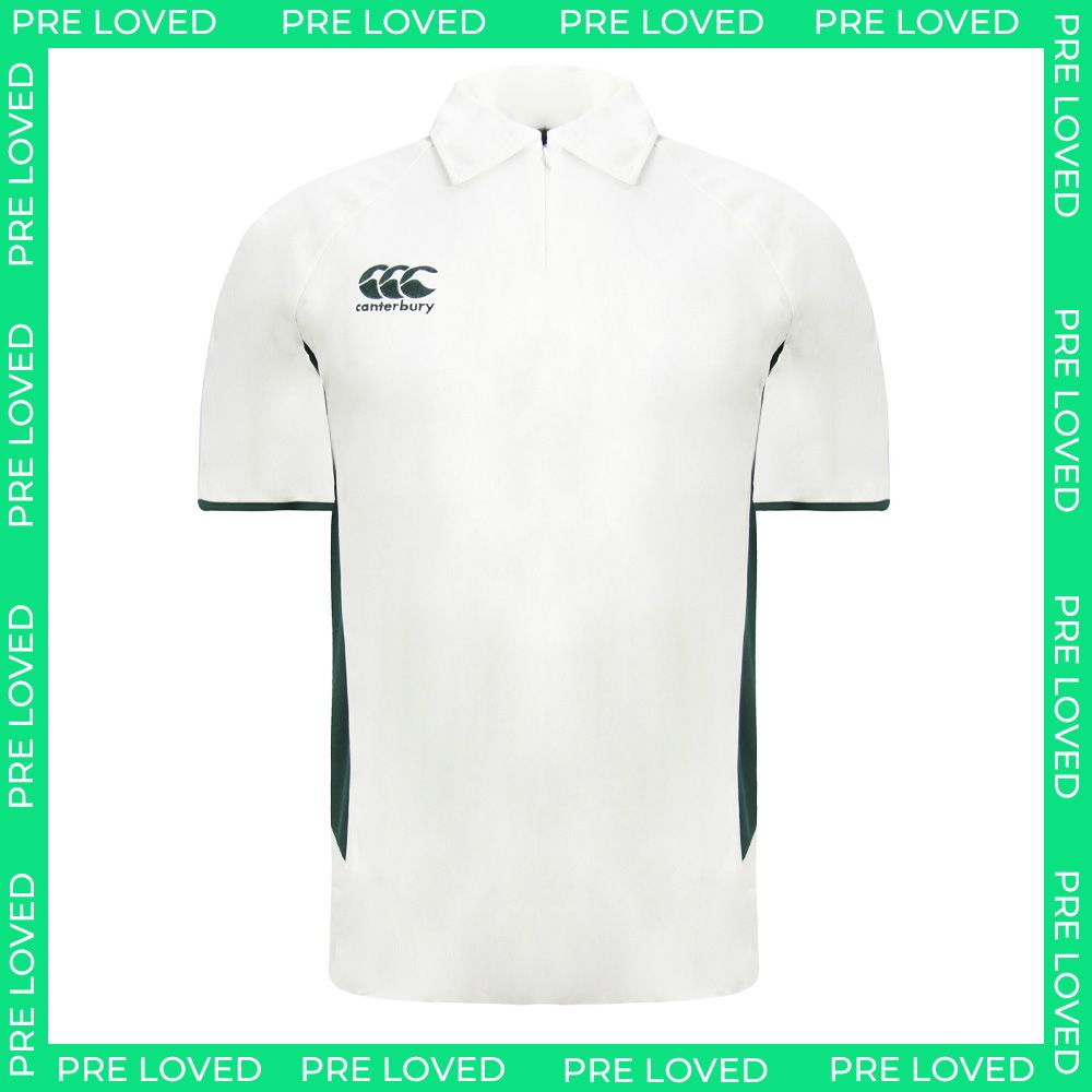 Canterbury Pro Cricket Kids Off White Shirt - Dirty Marks