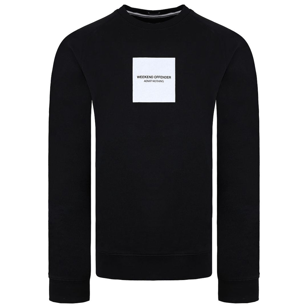 Weekend Offender Woan Reflective Mens Black Sweater