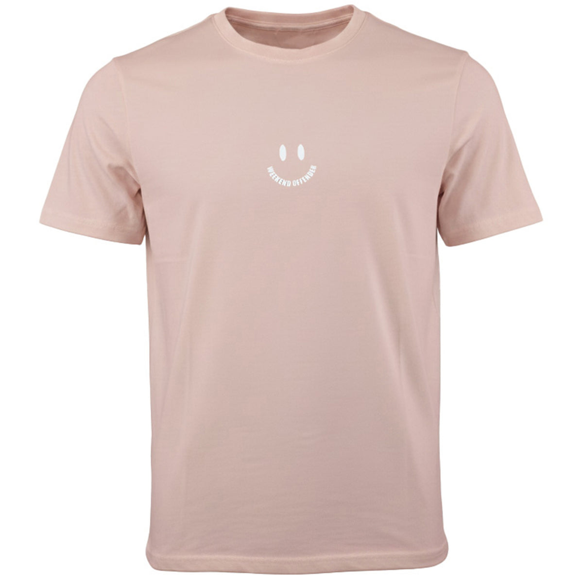 Weekend Offender Smile Mens Light Pink T-Shirt