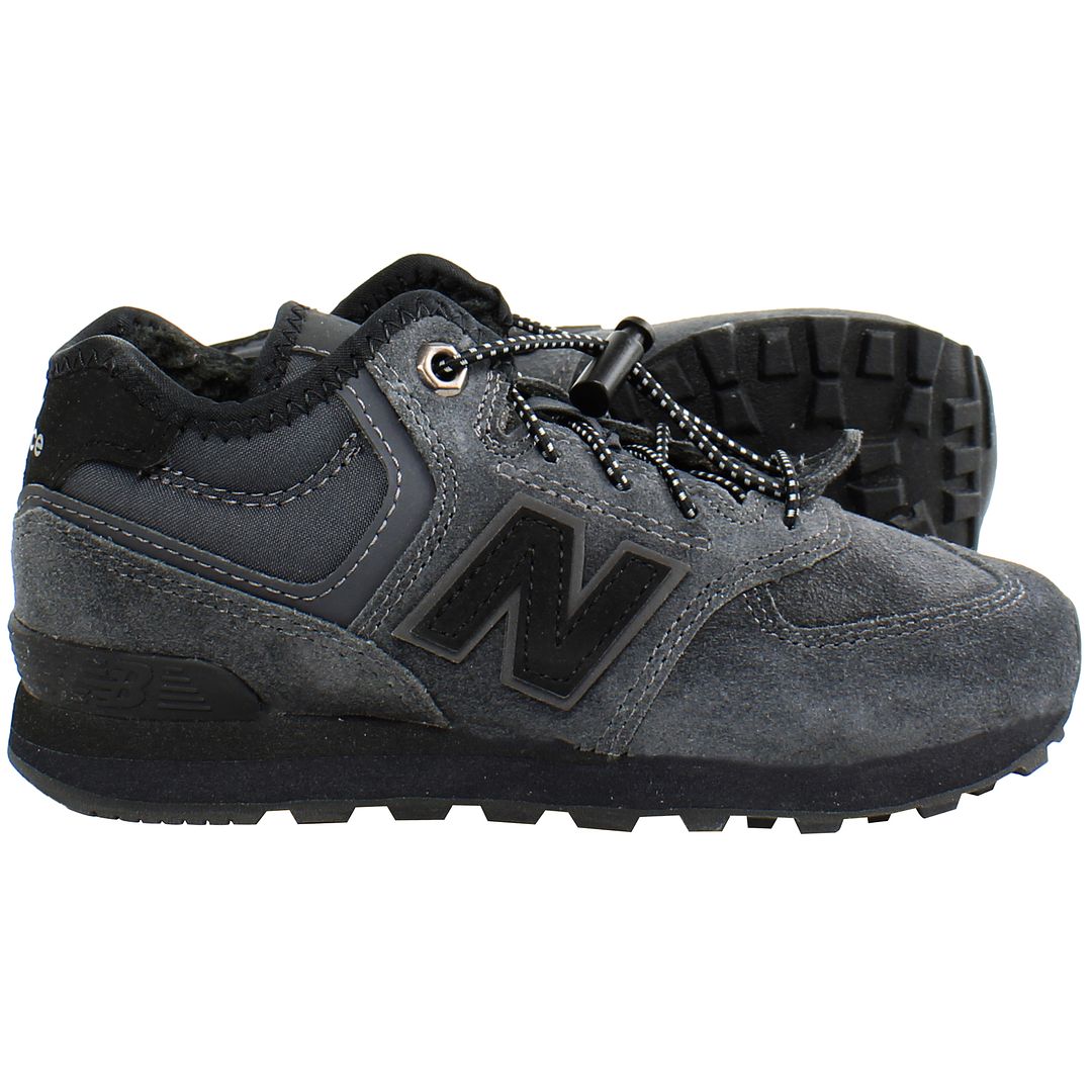 New Balance 574H Kids Black Trainers