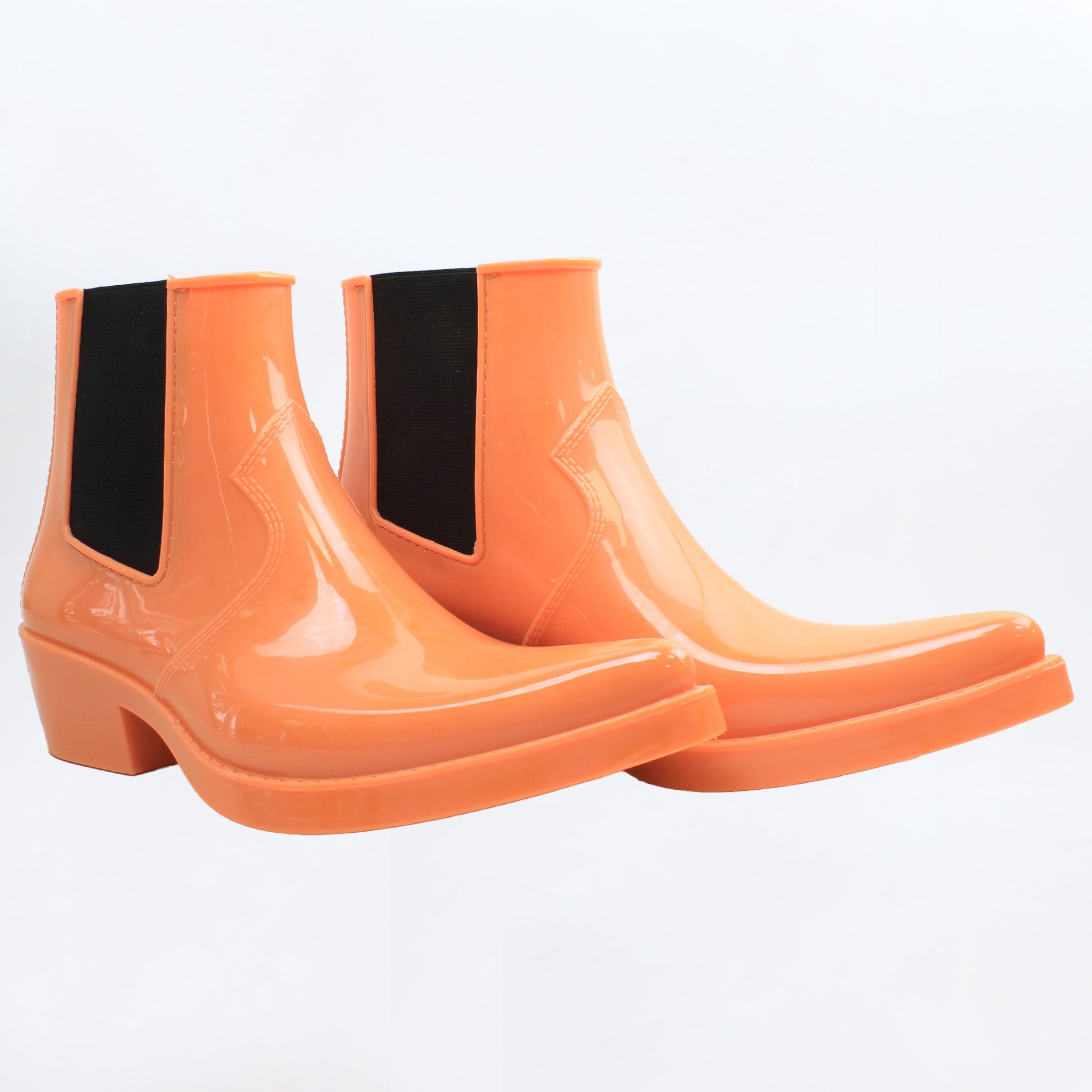 Calvin Klein Carol Rubber Womens Orange Wellington Boots NO BOX