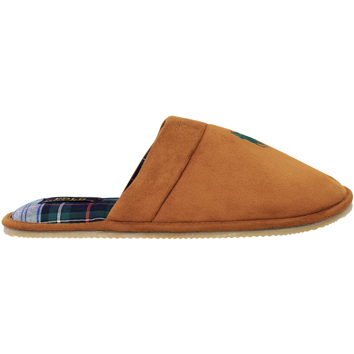 Ralph Lauren Snuff Plaid Brown Mens Slippers