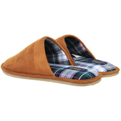 Ralph Lauren Snuff Plaid Brown Mens Slippers